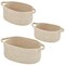 mDesign Casual Woven Cotton Rope Bathroom Basket with Handles, Set of 3